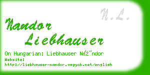 nandor liebhauser business card